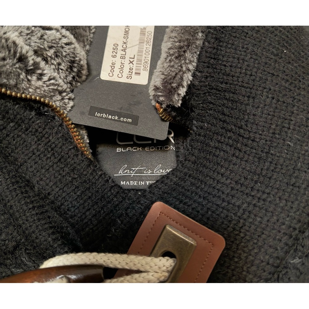 Black and Brown Zip Up Sweaters